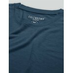T-shirt homme uni en laine mérinos RWS, bleu pin, vue du tissu