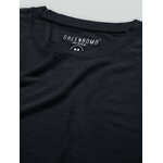 T-shirt homme uni en laine mérinos RWS, noir, vue du tissu