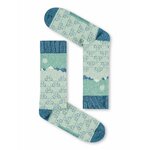 Chaussettes GREENBOMB en coton bio, motif VTT Bike Mountain Row, vue d'ensemble