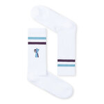 Chaussettes tennis GREENBOMB en coton bio, cafetière brodée Mocca, vue d'ensemble