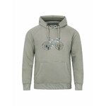 Sweat à capuche homme GREENBOMB en coton bio dans son emballage, vert mousse clair
