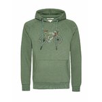 Sweat à capuche homme GREENBOMB en coton bio dans son emballage, vert sauge