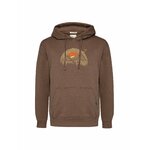 sweat à capuche homme GREENBOMB en coton bio dans son emballage, terre boisée