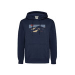 sweat à capuche homme GREENBOMB en coton bio dans son emballage, bleu marine