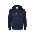 sweat à capuche homme GREENBOMB en coton bio dans son emballage, bleu marine