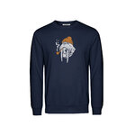 sweat homme GREENBOMB en coton bio dans son emballage, bleu marine