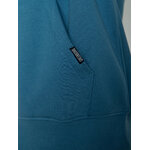 sweat à capuche homme GREENBOMB en coton bio dans son emballage, bleu marée