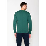 sweat homme en coton bio, vue portée en pied, vert jungle