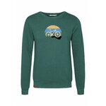 sweat homme GREENBOMB en coton bio dans son emballage, vert jungle