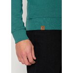 sweat homme en coton bio, vue portée en pied, vert jungle