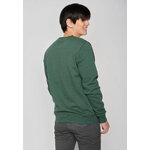 sweat homme en coton bio GOTS, détail du motif, vert bouteille
