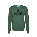 sweat homme GREENBOMB en coton bio dans son emballage, vert bouteille