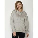 sweat à capuche femme en coton bio GOTS, détail du motif, sable