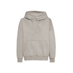 sweat à capuche femme en coton bio GOTS, détail des finitions, sable