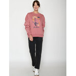 sweat femme GREENBOMB en coton bio, porté de dos, rose foncé