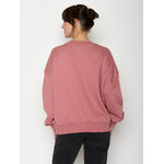 sweat femme en coton bio, vue portée en pied, rose foncé