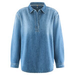 blouse femme en jean de chanvre et coton bio bleu, vue du produit
