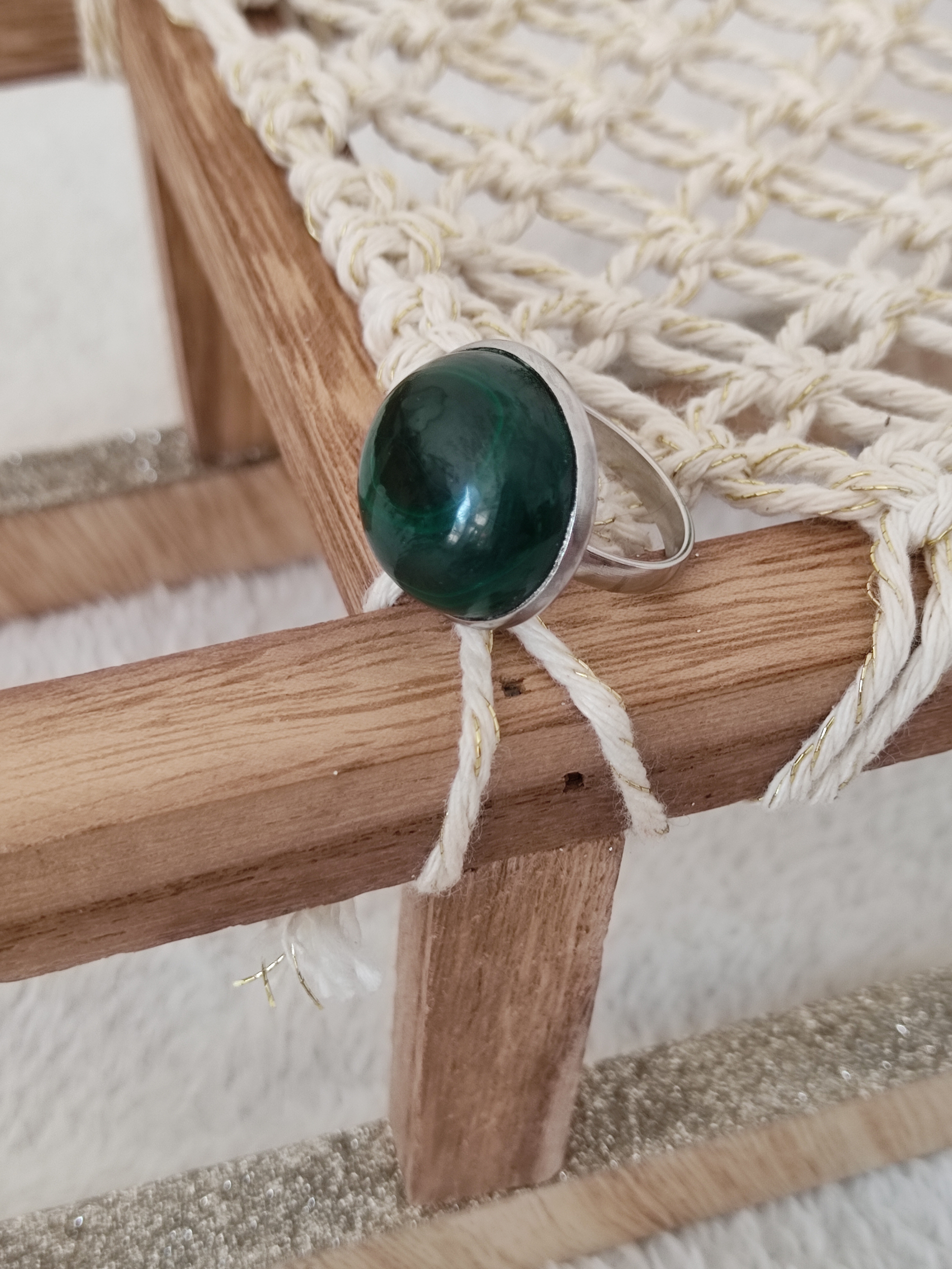 Bague malachite 20mm 4