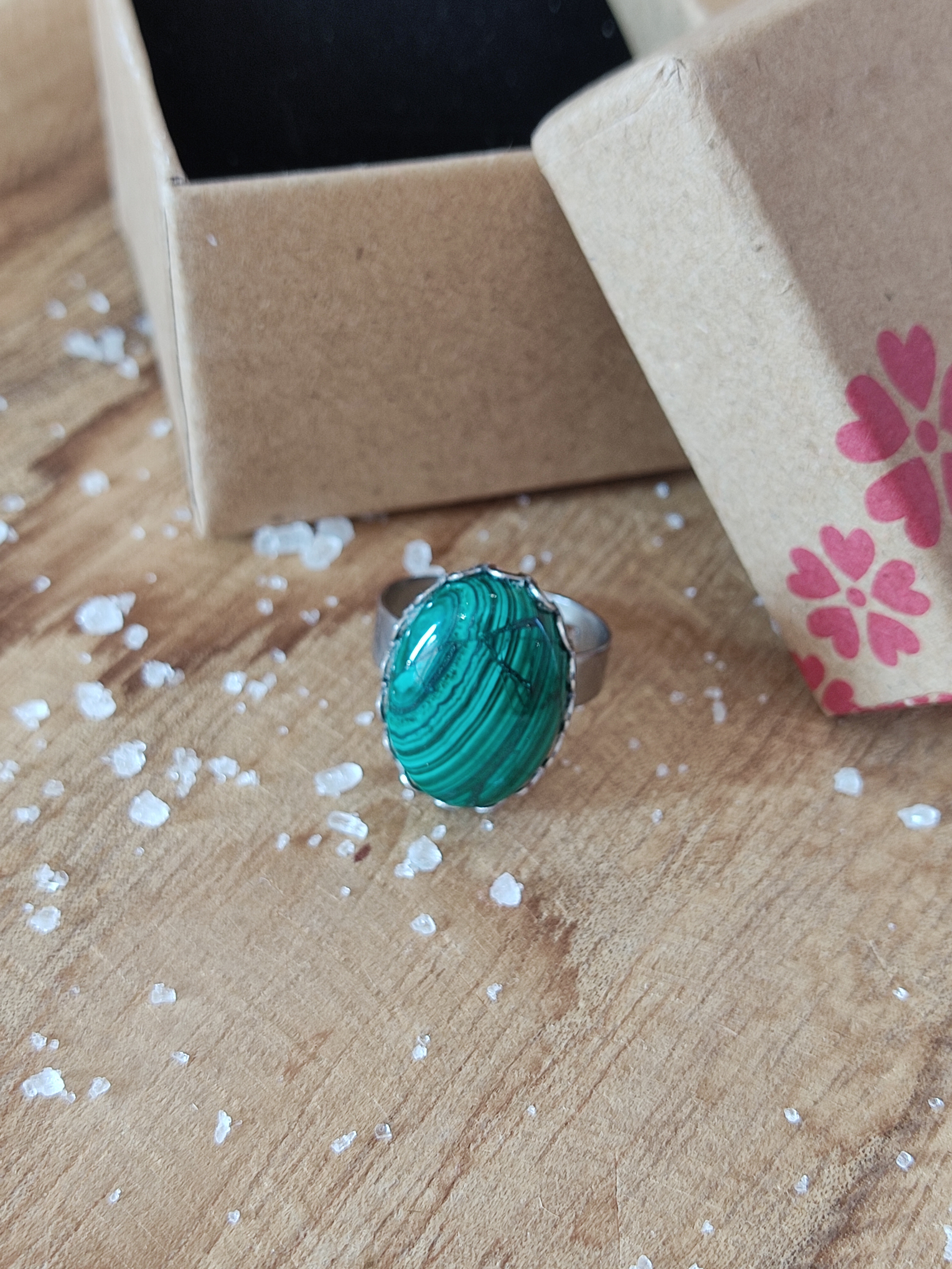 Bague Malachite 18x13