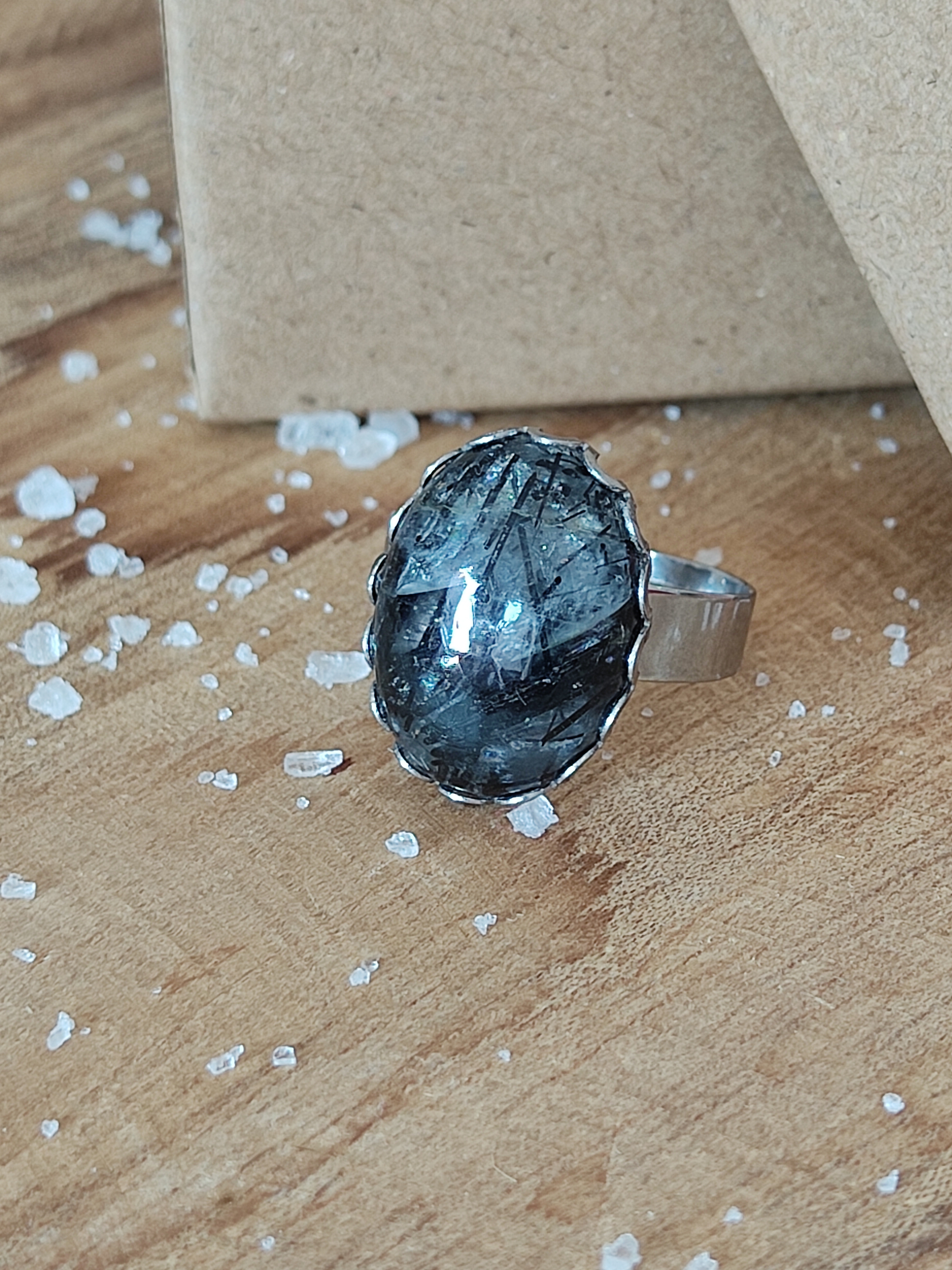 Bague 18x13 Quartz tourmaline 2