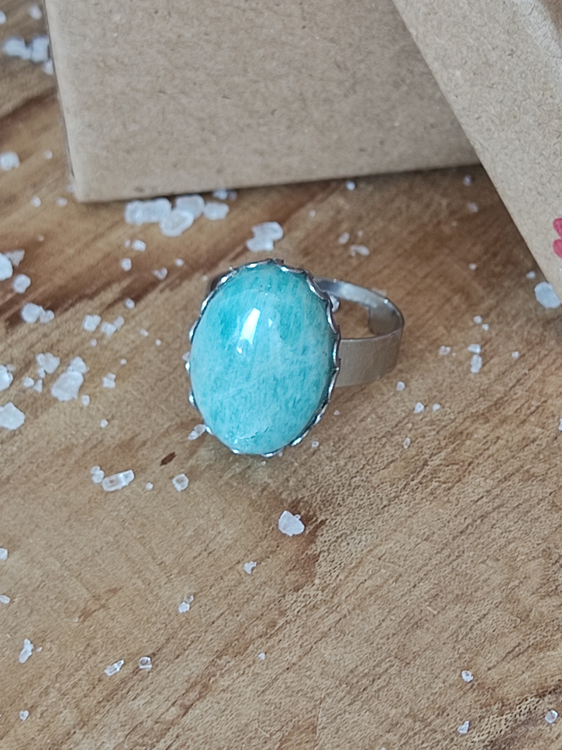 Bague 18x13 Amazonite 2