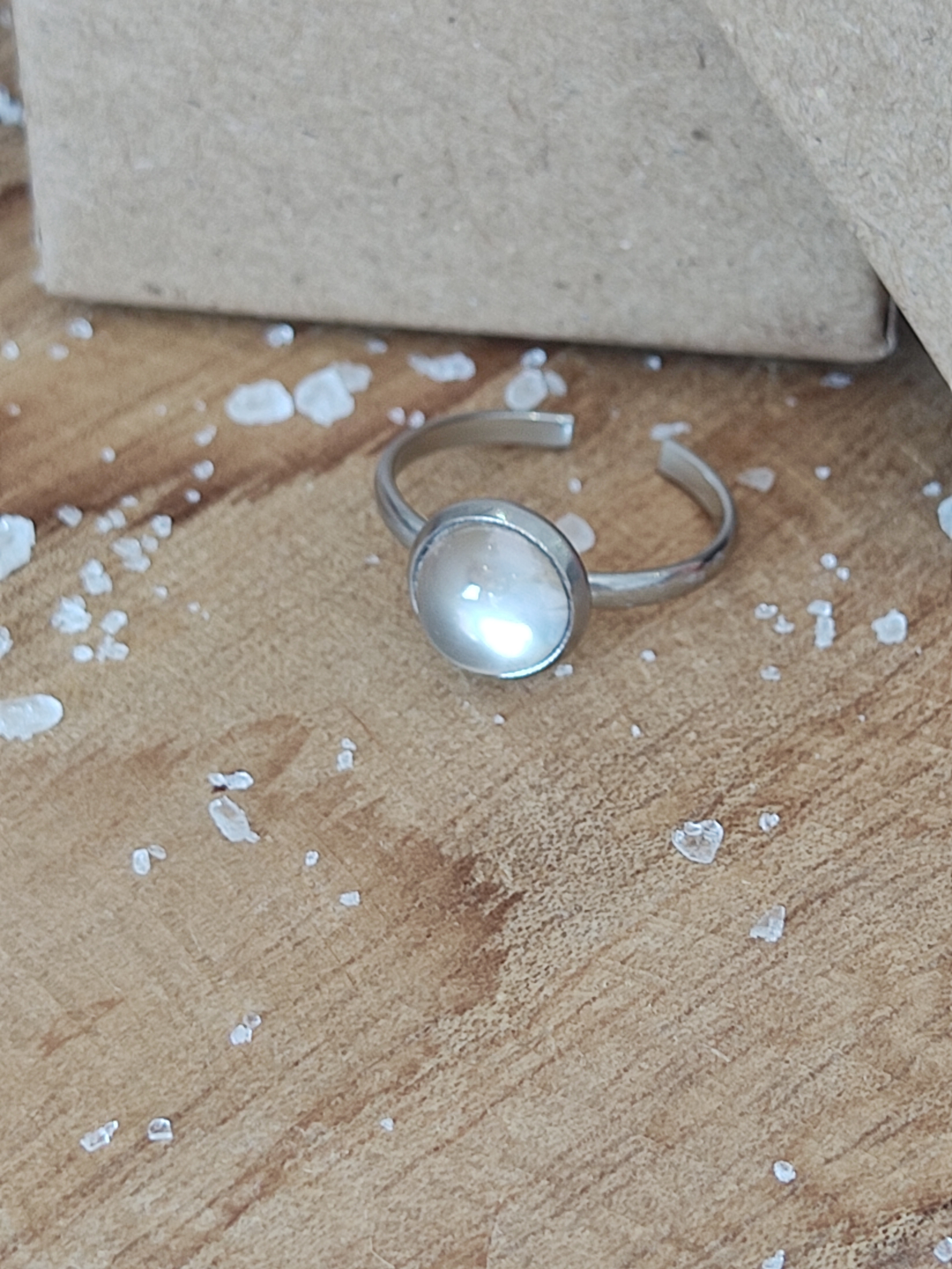 Bague 8mm Quartz rose 2