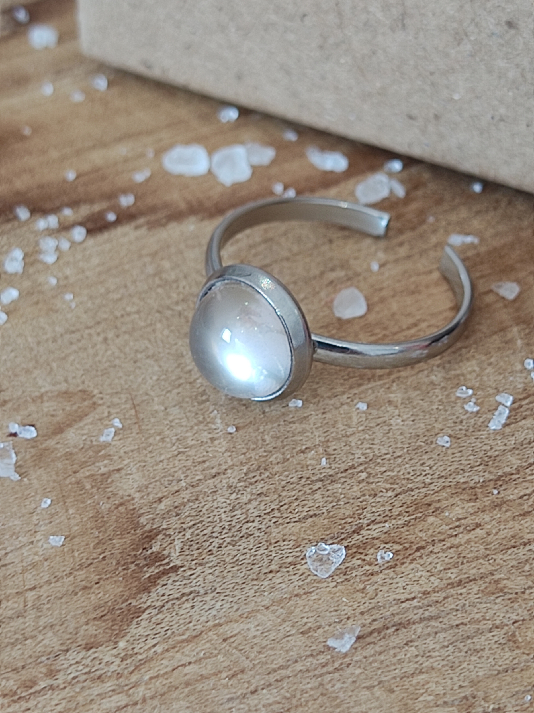 Bague 8mm Quartz rose