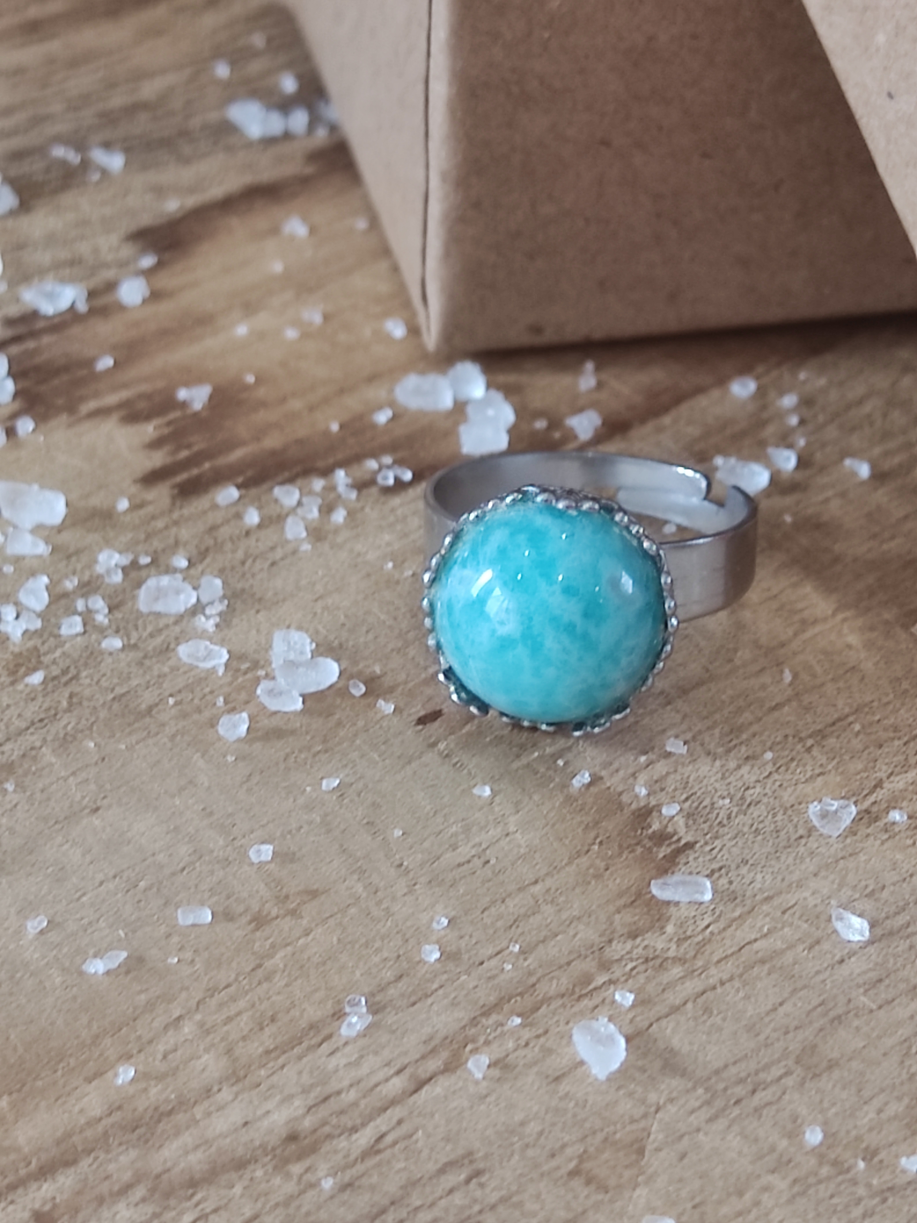 Bague 12mm amazonite 2