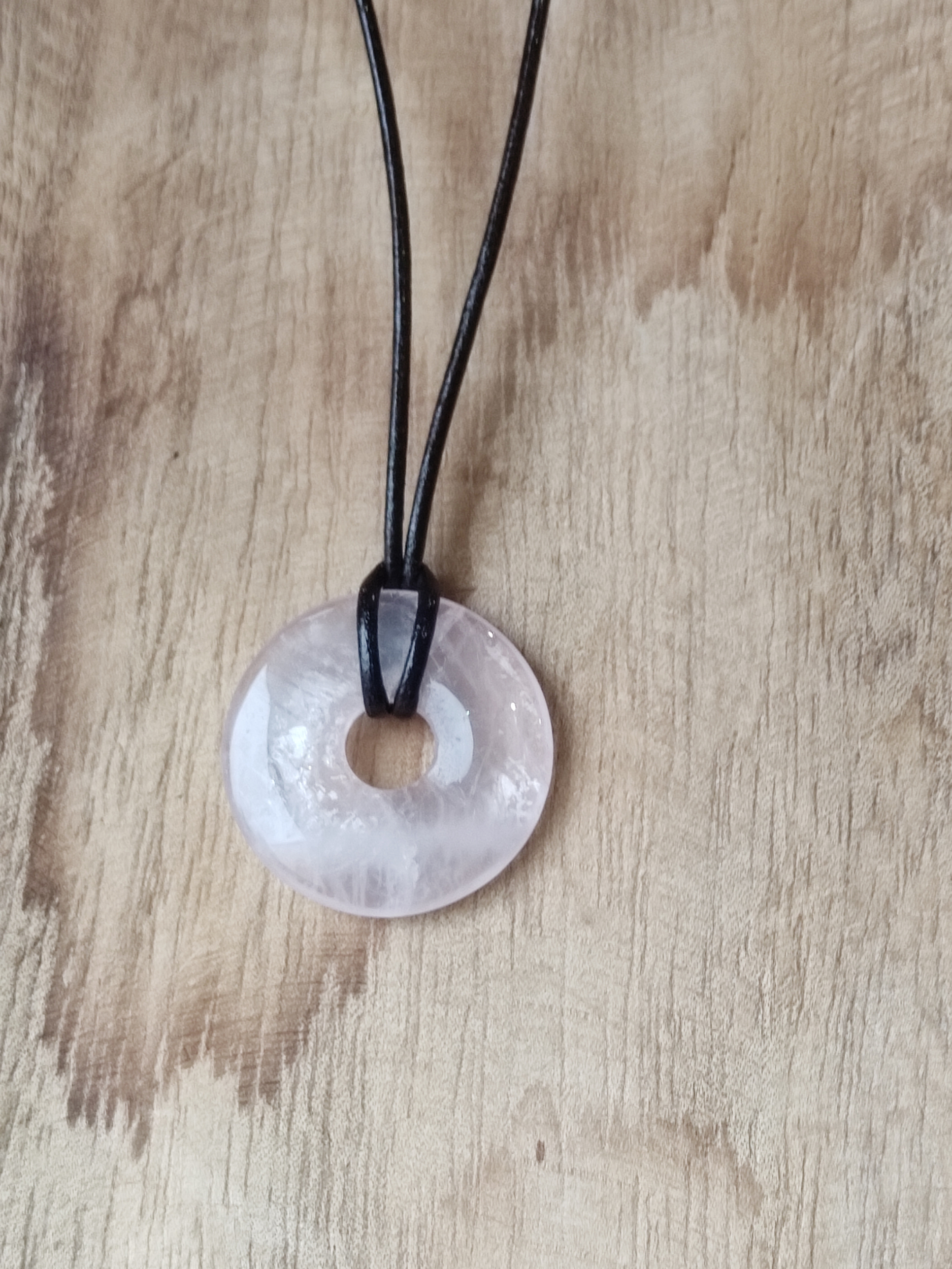 Collier Donut Quartz rose 2