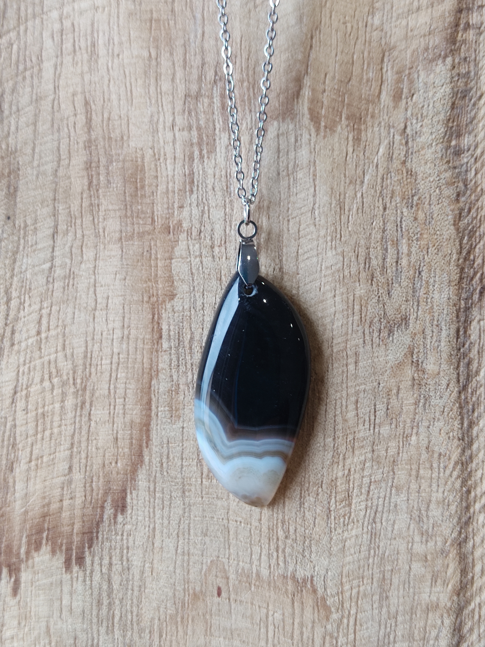 Collier Agate à bandes