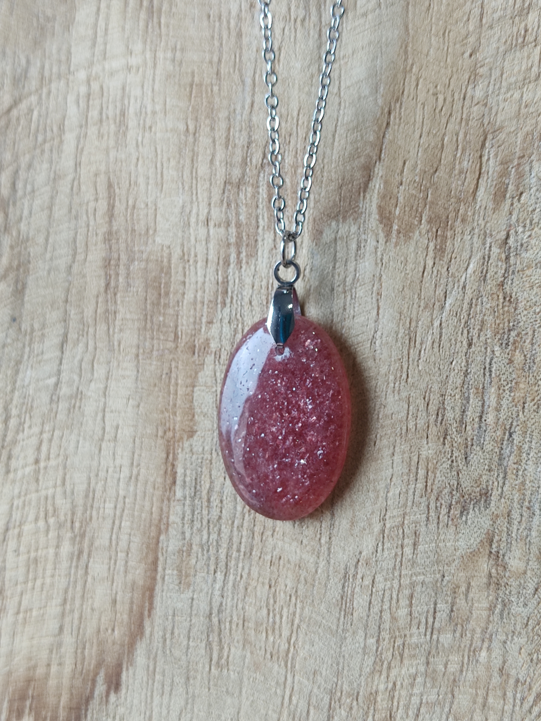 Collier Quartz fraise 2