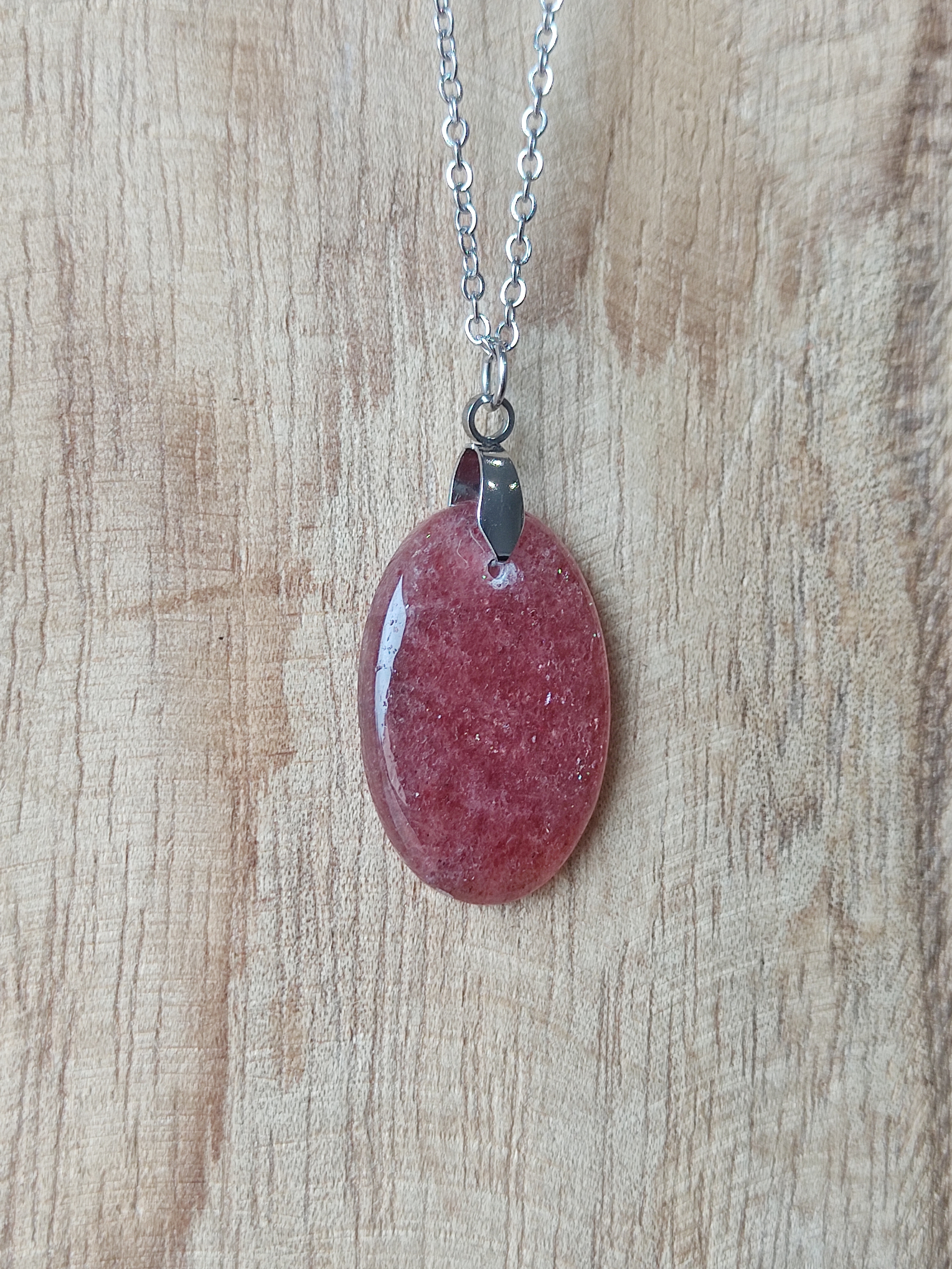 Collier Quartz fraise 3