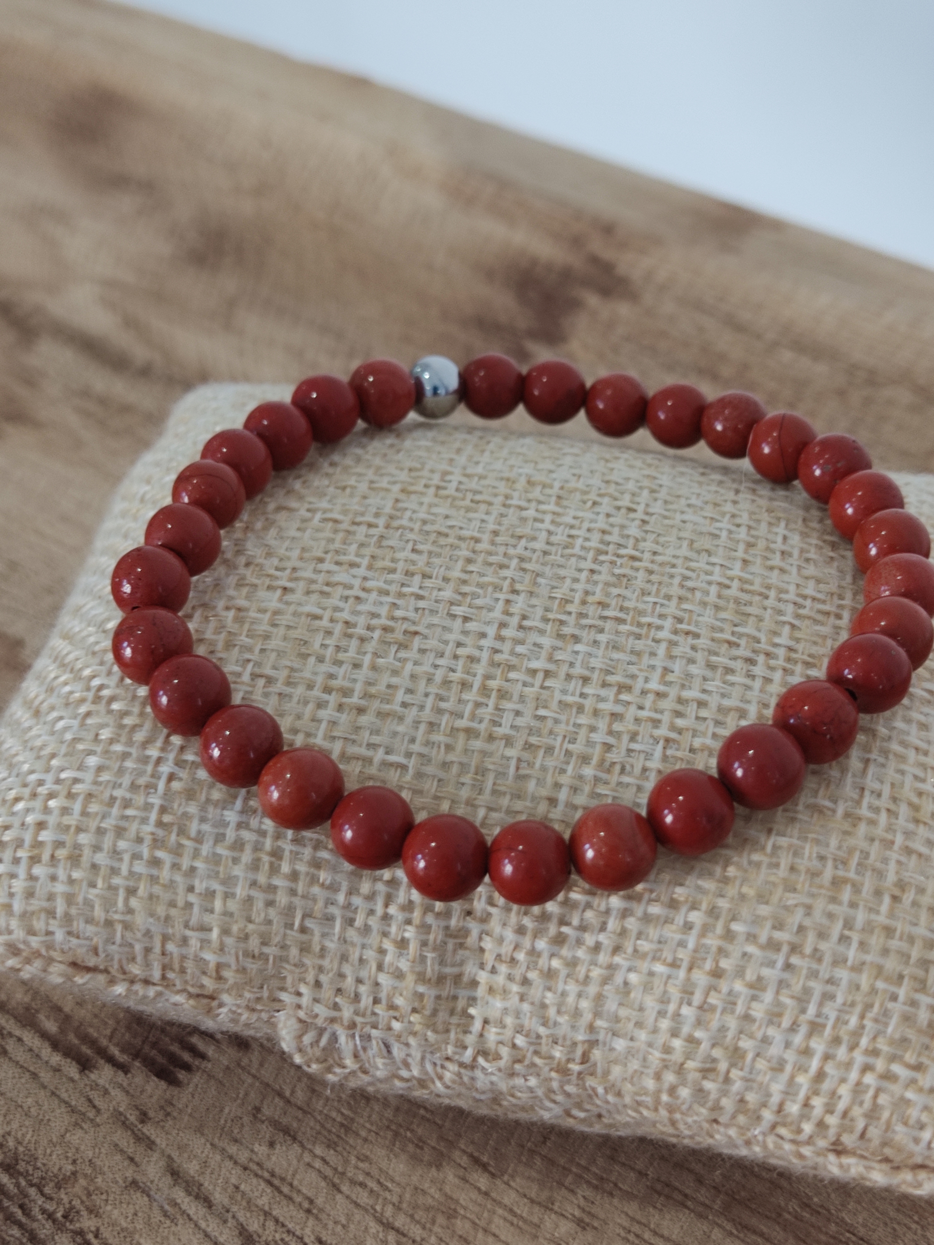 Bracelet Jaspe rouge 6mm 2
