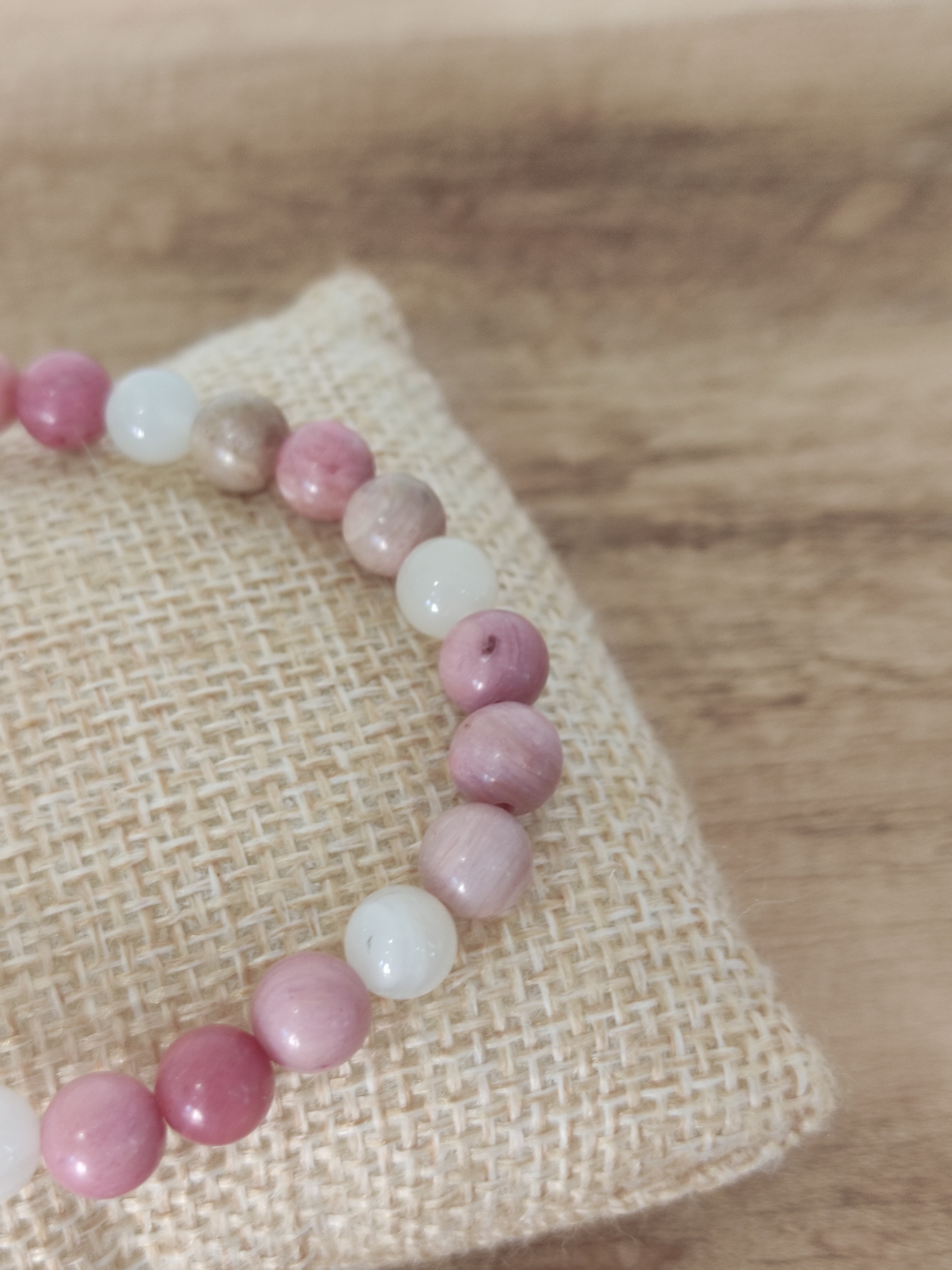 Bracelet Rhodonite Pierre de lune 6mm 4
