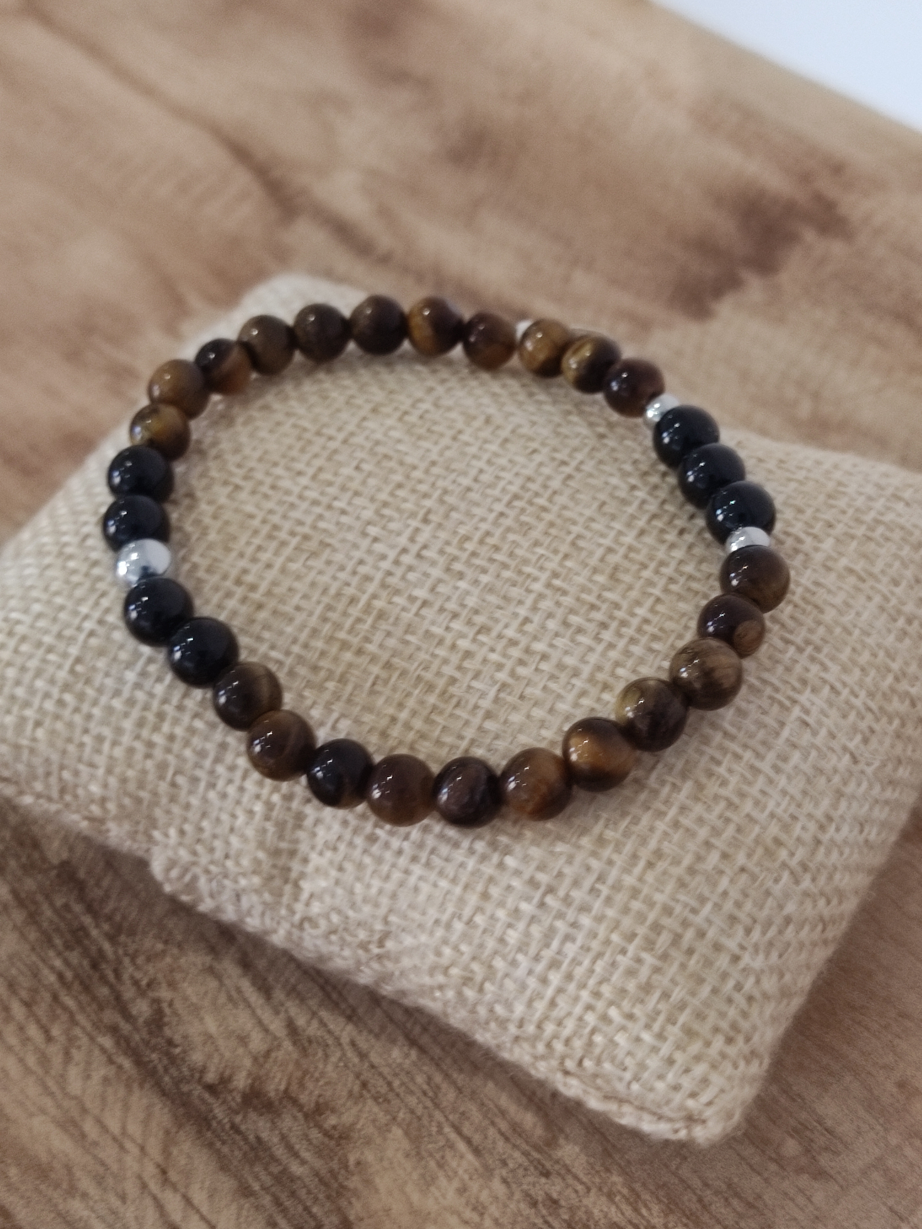 Bracelet Oeil de tigre Obsidienne 6mm 2