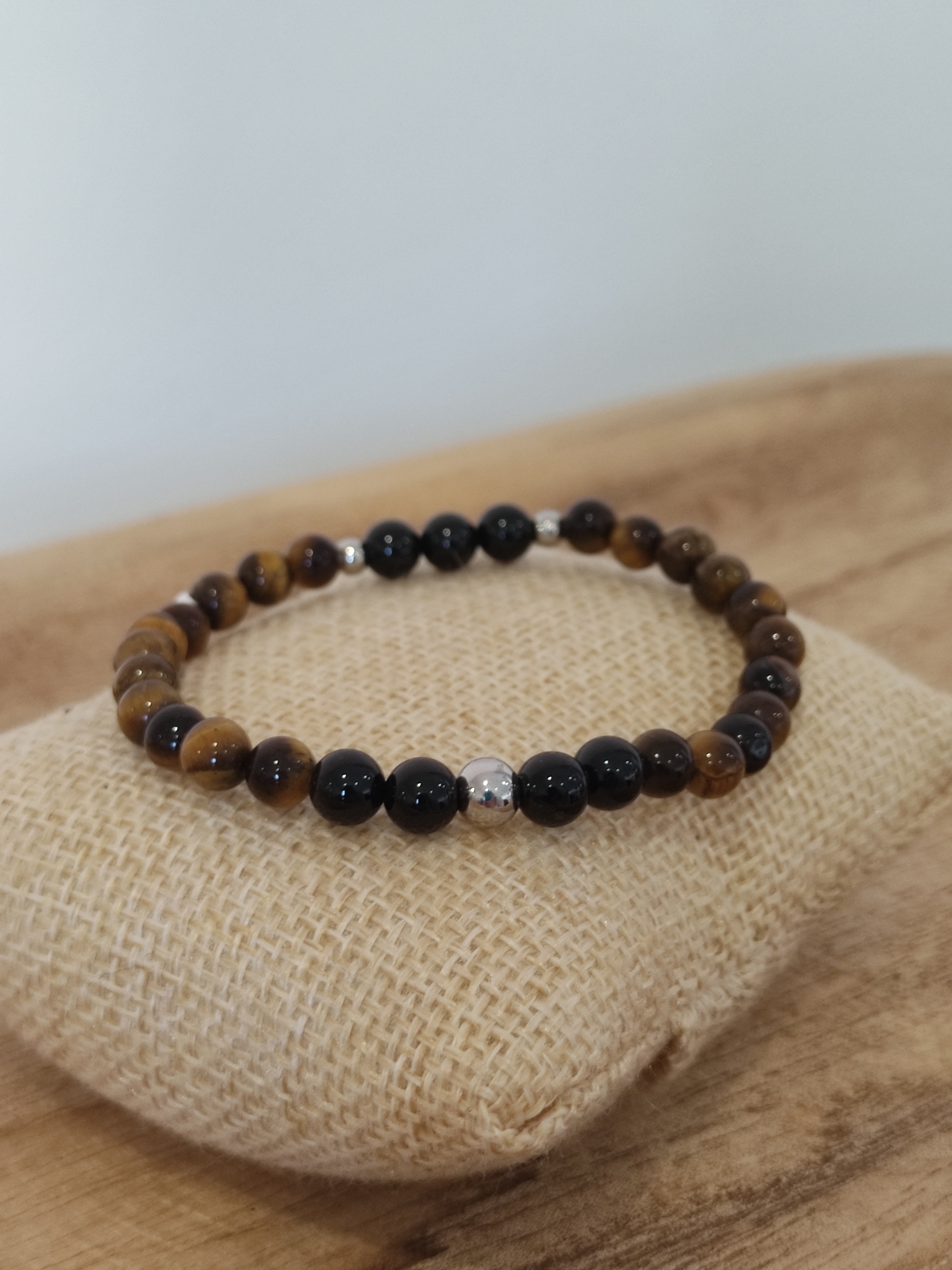 Bracelet Oeil de tigre Obsidienne 6mm 3