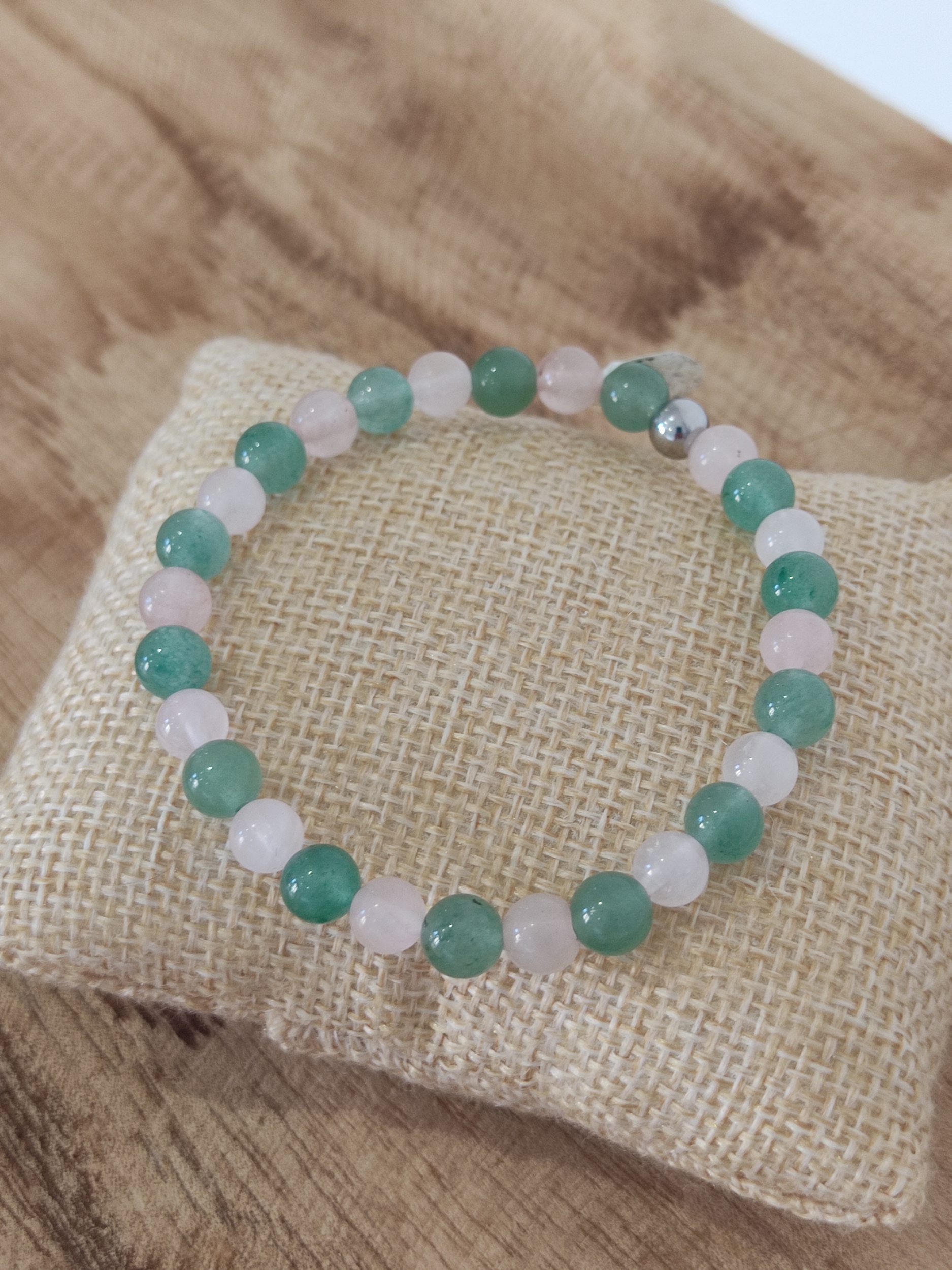 Bracelet Aventurine Quartz rose 6mm 2
