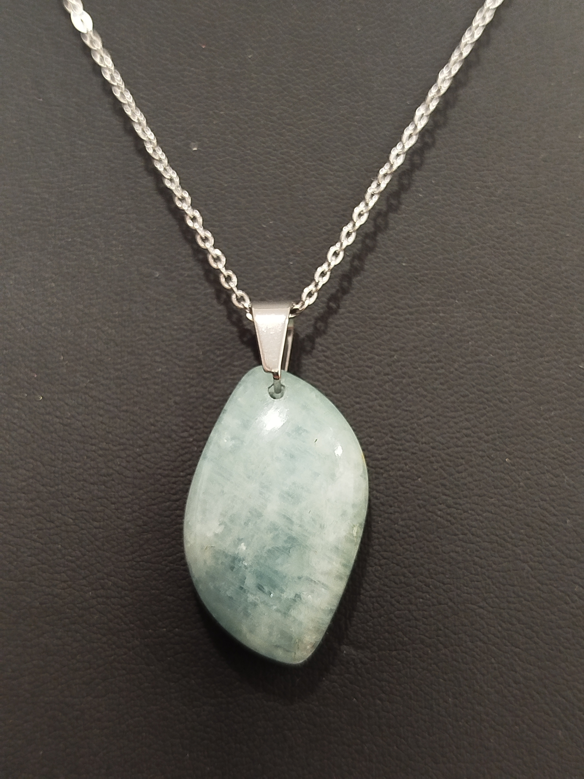 Collier pendentif aigue marine 2