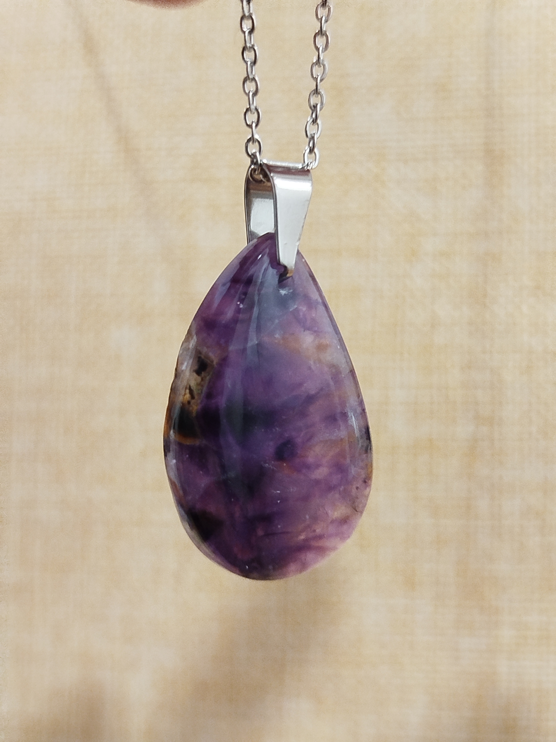 collier améthyste ferreuse
