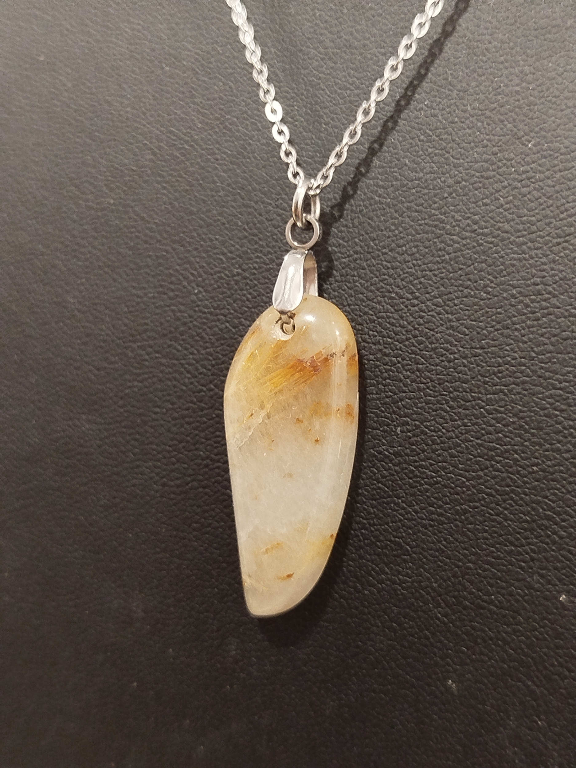 Collier pendentif quartz rutile 2