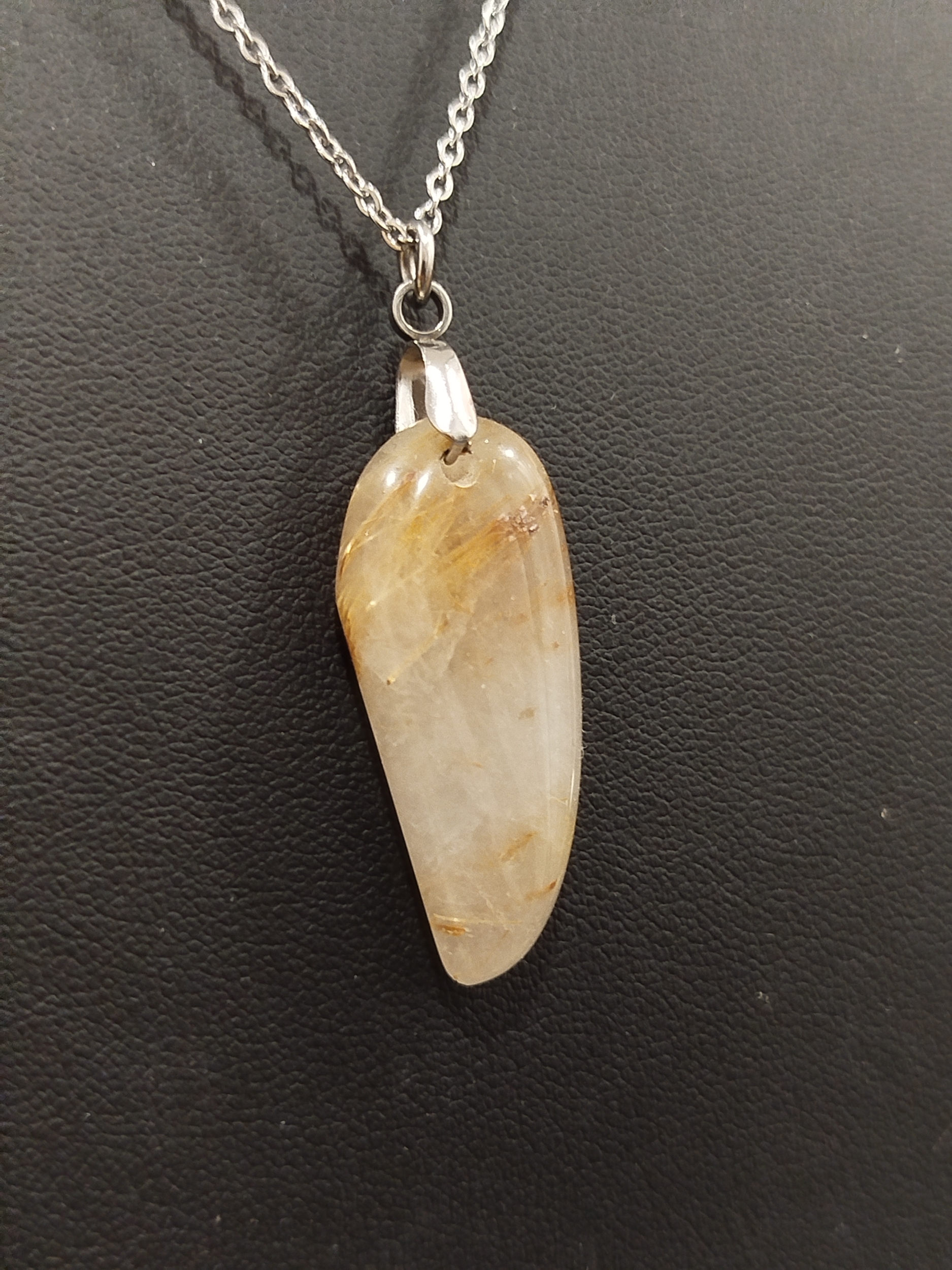 Collier pendentif quartz rutile 3
