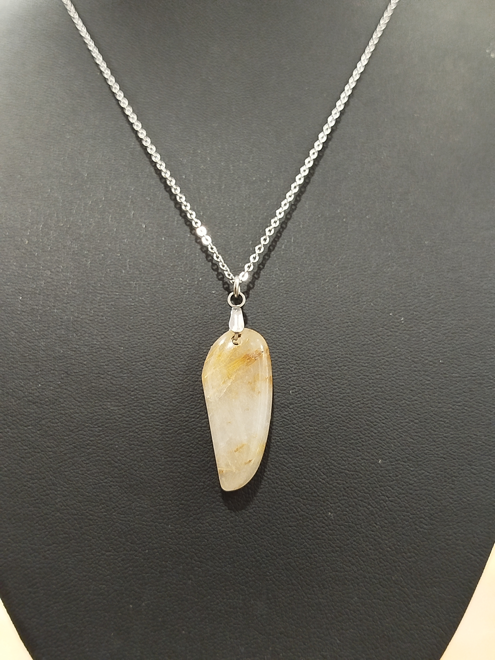 Collier pendentif quartz rutile 5