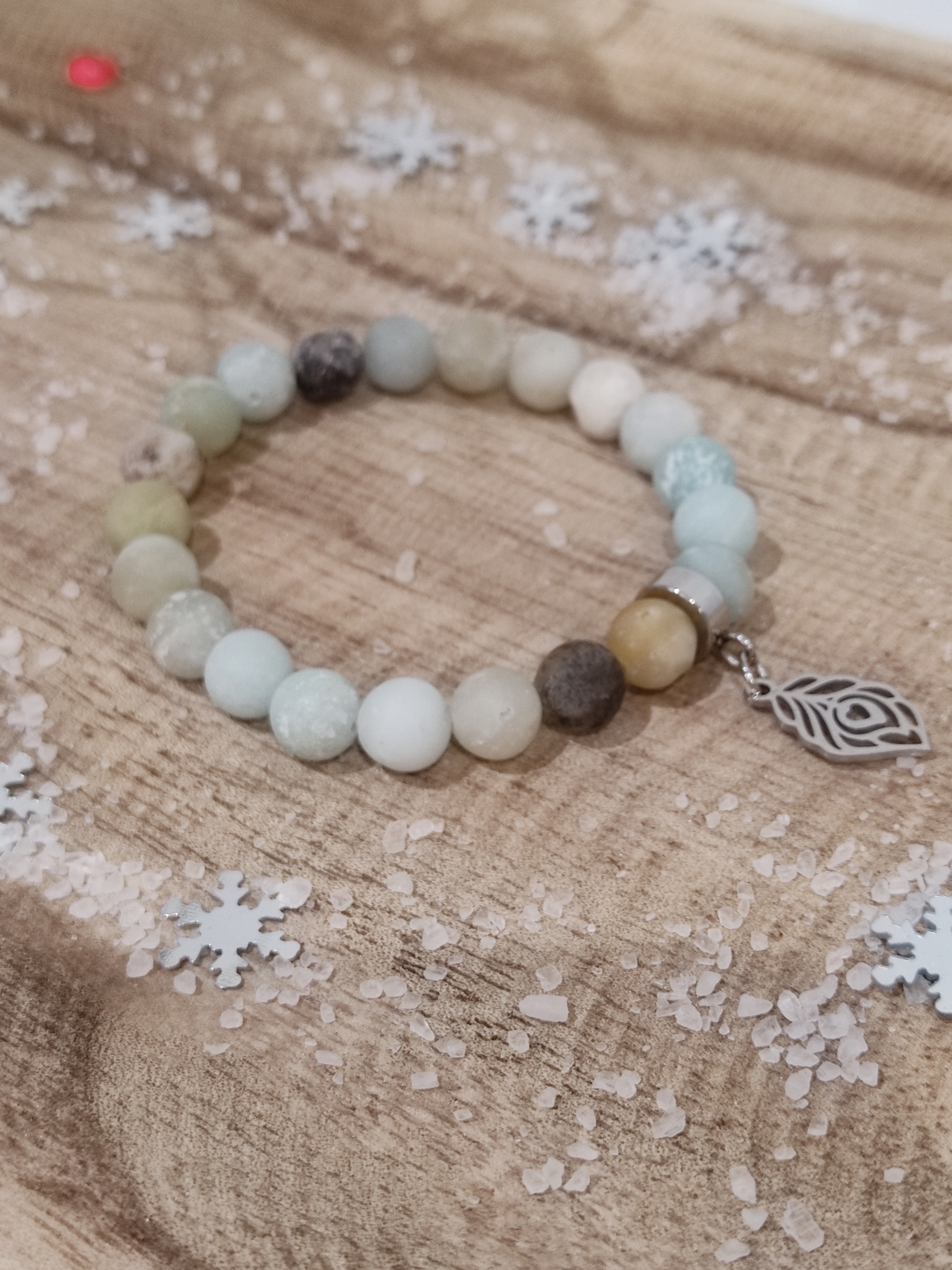 Bracelet amazonite plume 2
