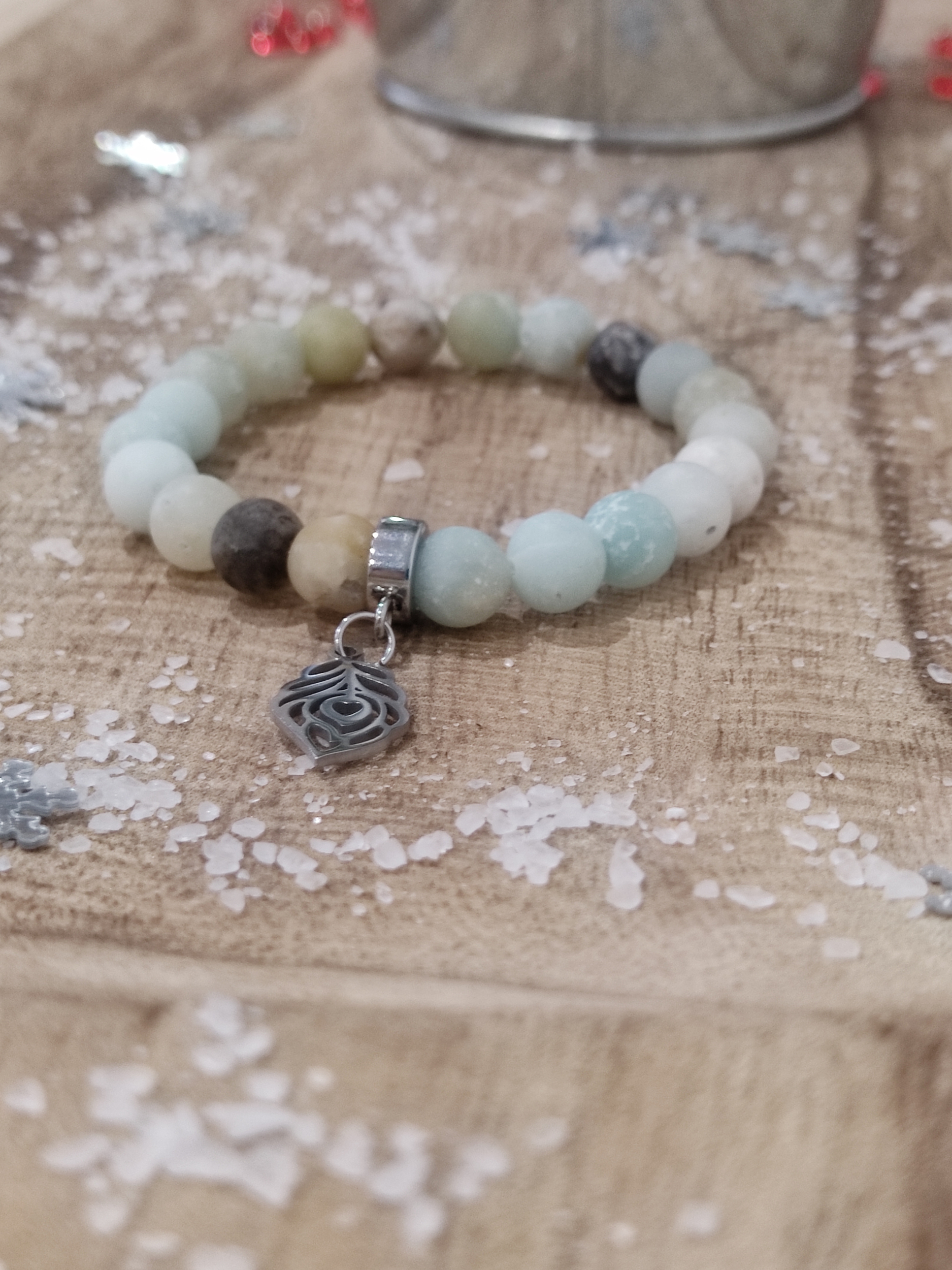 Bracelet amazonite plume 4