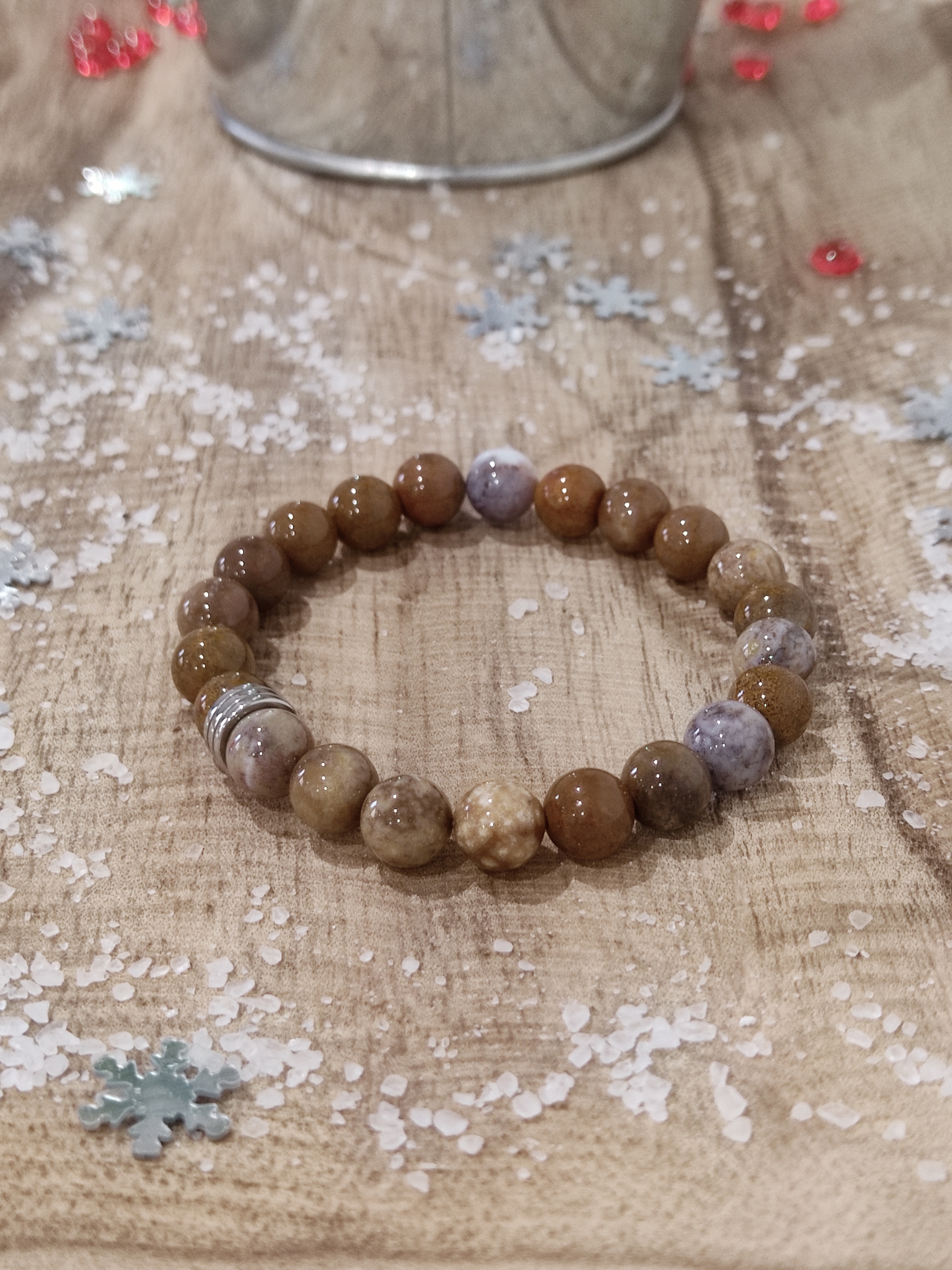 Bracelet bois pétrifié 3