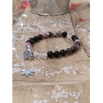 Bracelet quartz tourmaline multicolore et quartz coeur 4