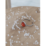 Bague 8mm Jaspe rouge pointe 4