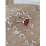 Bague 8mm Jaspe rouge pointe