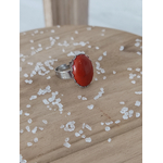 Bague 18x13 Jaspe rouge