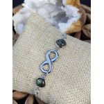 Bracelet Infini et labradorite 3